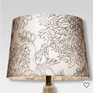 Target threshold linen lampshade with floral stitching